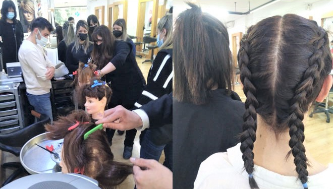 Bartınlı öğrenciler İspanyolların saç modellerini öğrenip geldi