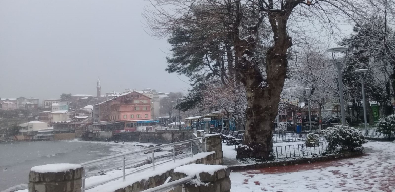 Bartın’dan kar manzaraları