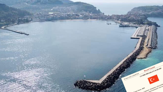 Resmi Gazetede yayınlandı! Amasra Limanı artık resmen hudut…