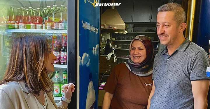 Çoktandır görünmüyordu! Aysu Bankoğlu esnafı ziyaret etti