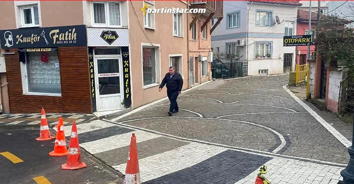 Bartın Belediyesi’nden ara sokaklarına antik parke taşı