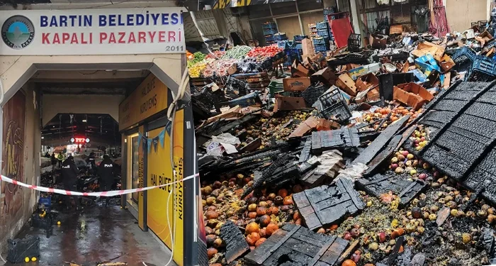 Bartın kapalı pazar esnafını isyan ettiren sabotaj! Harabeye döndü