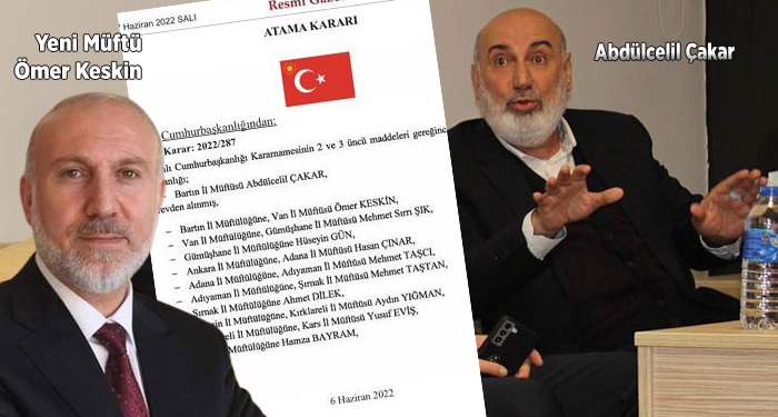 Bartın Müftüsü, Cumhurbaşkanı kararnamesi ile görevden alındı