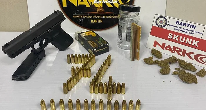 Bartın narkotik operasyonu yaptı, mermilerden 74 plakayı çaktı