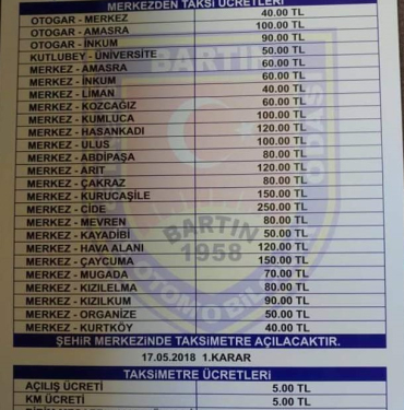 bartin-taksi-ucretleri