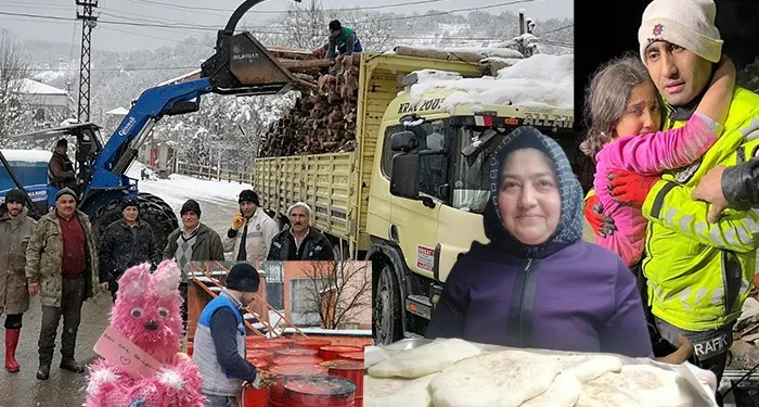 Bartın’da kamyon ve TIR’lar bitti! Göz yaşartan dayanışma