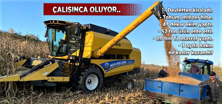 Bartın tarihinde ilk! Dane mısırda biçerdöverli hasad