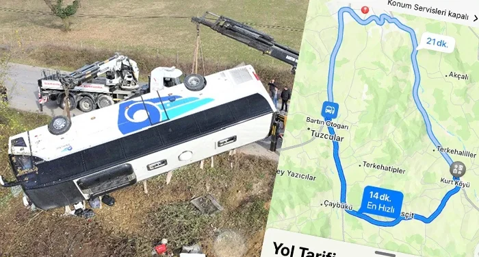 Bartın’da otobüs kazası! 5 dakikalık tasarruf için 37 yolcuyu hastanelik etti