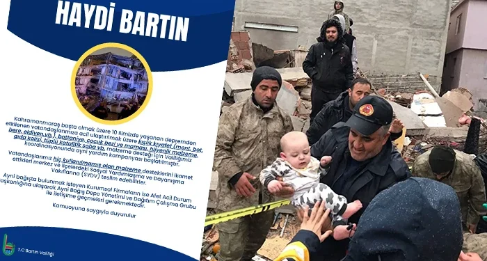 Haydi Bartın! Mont, bot, bere… Valilik acil yardım kampanyası başlattı