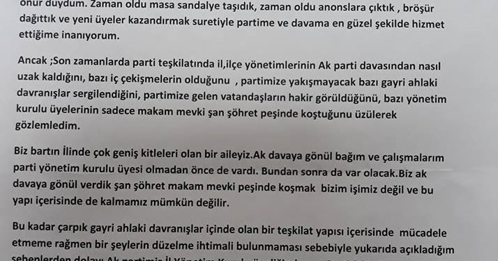 Bartın AK Parti’de 31 Mart hesaplaşması