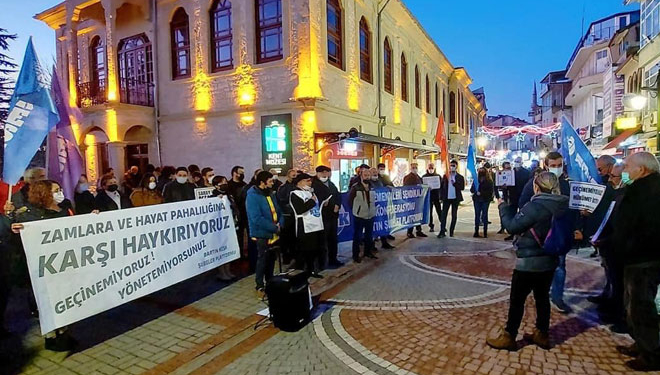 KESK ‘geçinemiyoruz’ eylemi yaptı, 7 maddelik taleplerini sıraladı