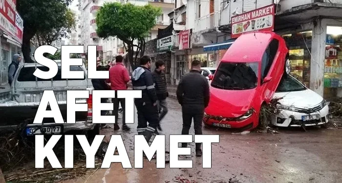 Kumluca’da sel önüne geleni yuttu geçti!