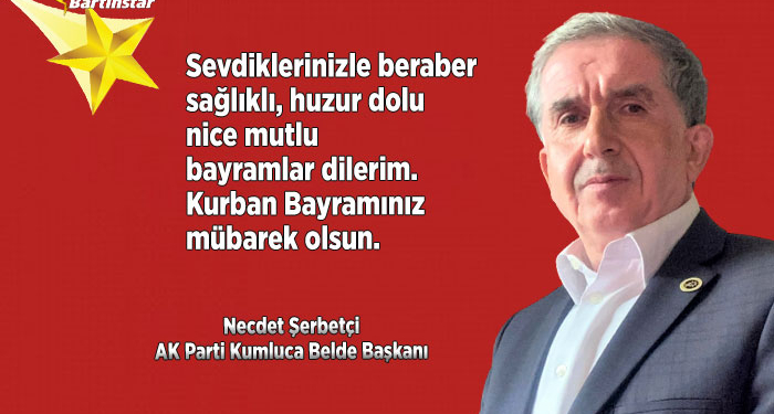 AK Parti Kumluca Belde Başkanı Necdet Şerbetçi’nin Kurban Bayramı mesajı