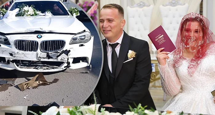Nikah yolunda görünmez kaza! Neyse ki gelin ve damat…