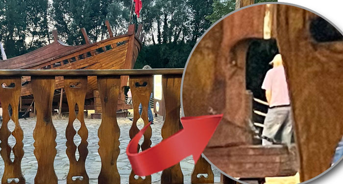 Sen ne ettin emmi! Tarihi iskelede nahoş görüntü?