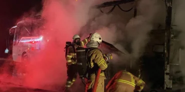 bartın antalya yolcu otobüsü alev aldı