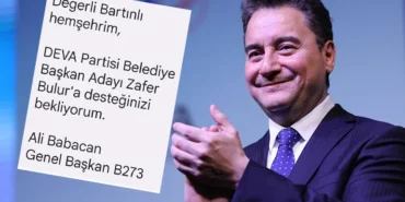 Bartın, DEVA’nın adayını Ali Babacan’ın mesajıyla öğrendi