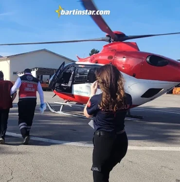 hava ambulansı bartınlı tahir demirci için kalktı