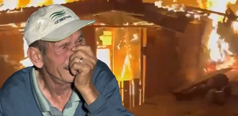 Baba yüreği yangın yeri! Tekerlekli sandalye ile alevlerden kaçamadı