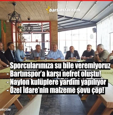Bartın amatör kulüp temsilcileri ağzına geleni söyledi
