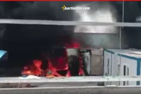 bartın osb de yangın
