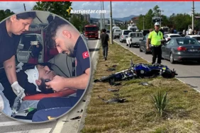 bartında motosiklet kazası 70 metre sürüklendi