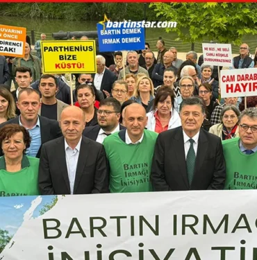 bartında yeşil yelekliler ilk eylemini yaptı