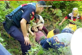 arılardan kaçarken tepeden yuvarlandı