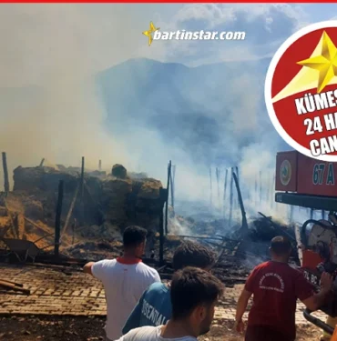 ULUSTA YANGIN 24 KÜMES HAYVANI CAN VERDİ
