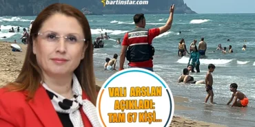 bartın valisi nurtaç arslan açıkladı bir günde 67 kişi boğulma tehlikesi yaşadı