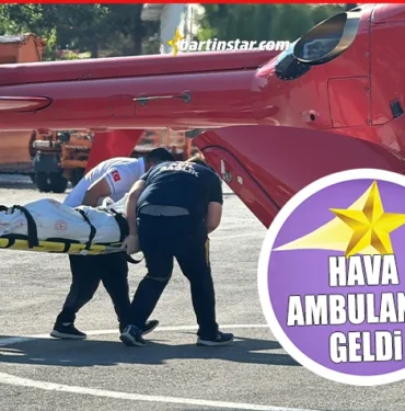 motorla bacağını kesti hava ambulansı geldi