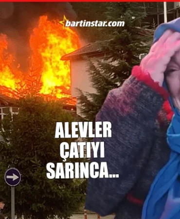 Bartın’da yangında mahsur kalan kadını jandarma kurtardı1
