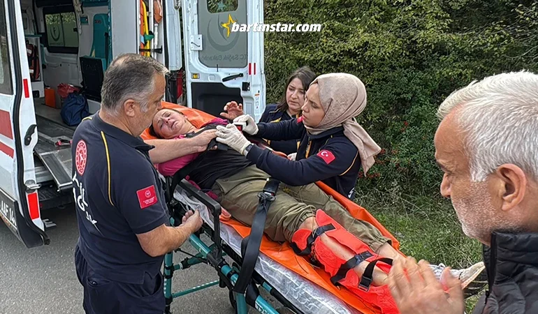 Mantar toplarken düşüp ayağını kırdı
