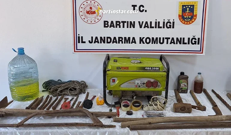 kaçak define kazısına suç üstü