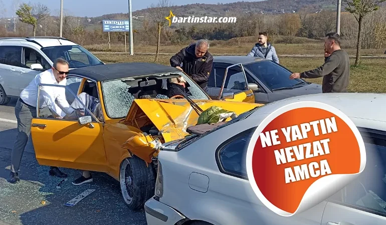 Kırmızı ışıkta duran araçlara çarptı!