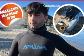 amasra Denizde dedektörle altın aradı, üstelik buldu