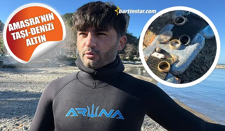 Denizde dedektörle altın aradı, üstelik buldu