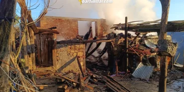 iki katlı evde yangın hisar köyü