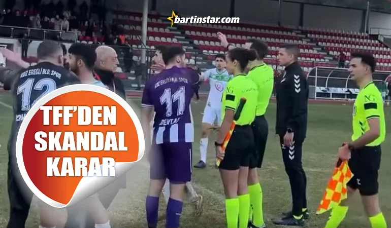 Hakemin kafasına su atan takıma 3 puan verdiler!