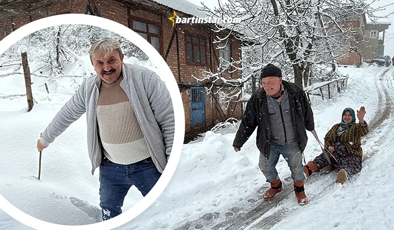 Bartın’ın en yüksek köyünde kar kalınlığı 70 santimi geçti