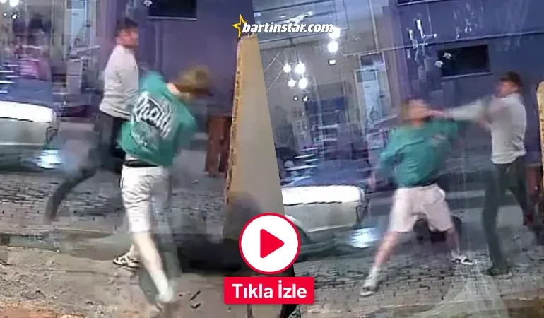 Bartın’daki kafede tekme tokat kavga