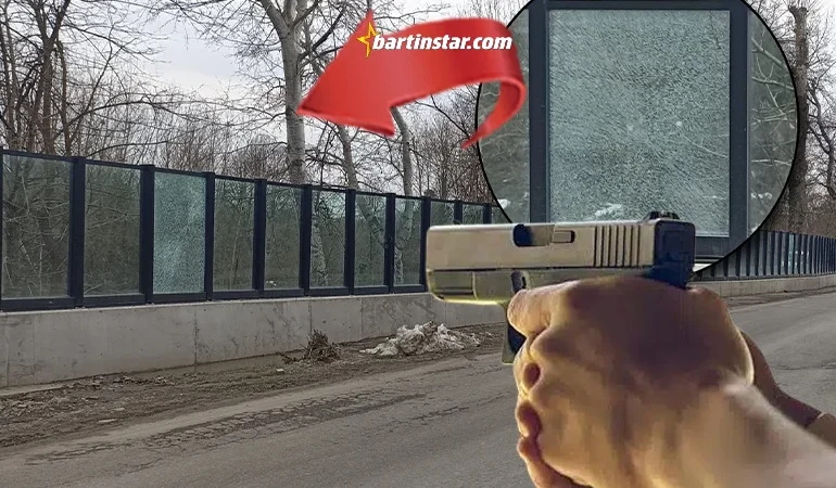 Vandallık! Cam bariyeri kurşunladılar