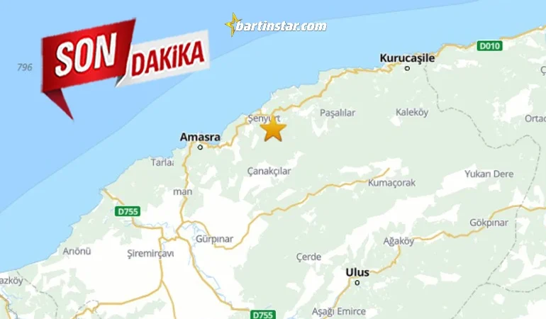Bartın gece yarısı depremle sarsıldı