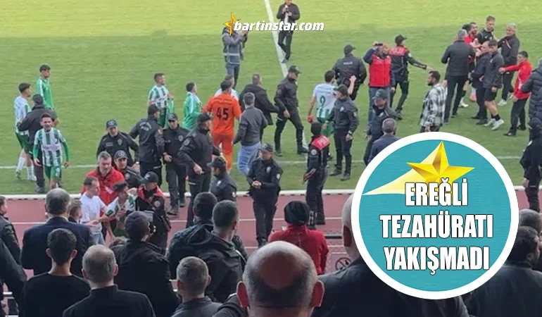 Bartınspor-Kozcağız maçına damga vuran gerginlik