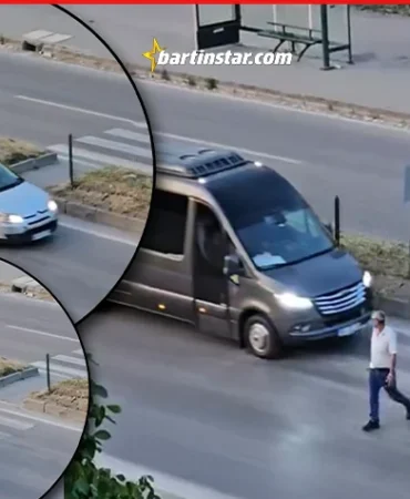 Hobi olarak yaya geçidinden geçiyor!