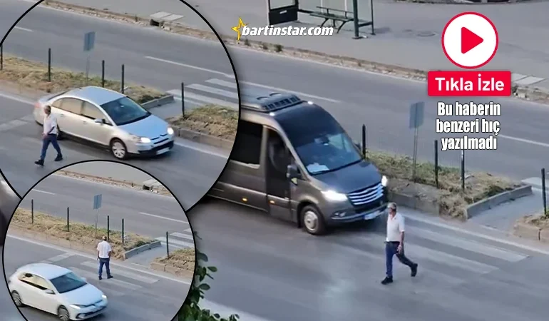 Hobi olarak yaya geçidinden geçiyor!