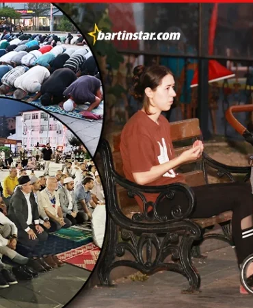 bartın cumhuriyet meydanında filistin buluşması