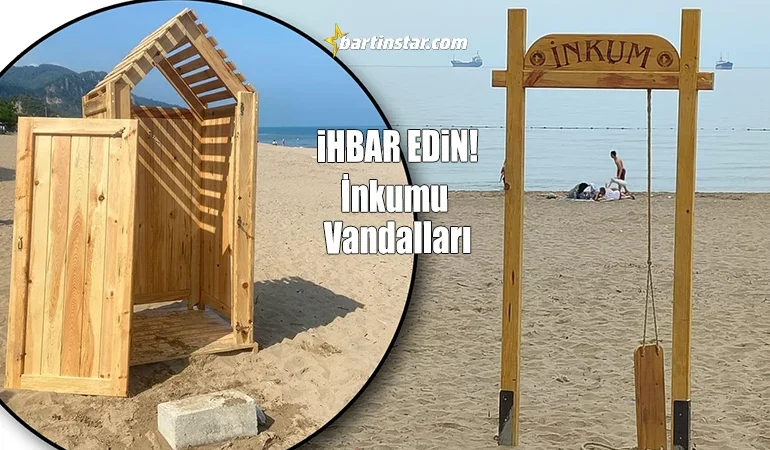 Duş kabinlerini kırdılar, salıncakları kestiler!