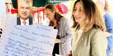 Aysu Bankoğlu, ziyaret ettiği Zeydan Karalar’a mektup yazdırdı