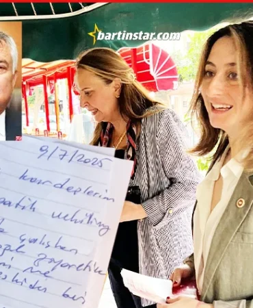 Aysu Bankoğlu, ziyaret ettiği Zeydan Karalar’a mektup yazdırdı